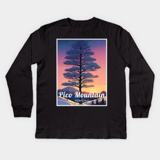 Pico mountain ski - vermont Kids Long Sleeve T-Shirt